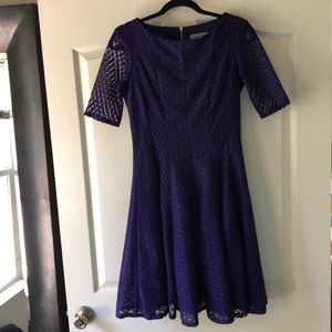 Purple Danny and Nicole fit and flare dress. Size 4.
